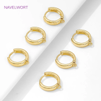 18K Gold Plated Round Shvenzy Earwires,Brass Earring Hooks Findings,Fasteners For Earrings,DIY Jewelry Making Accessories