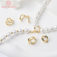 (5925) 6PCS 8x14MM 18K Gold Color Brass Bracelet Connector Clasp Lobster Clasps High Quality DIY Jewelry Accessories Wholesale