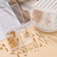 150pcs/Box 18K Gold Color Plated Ball Chain Connector Clasps Calottes End Crimps Beads for DIY Bracelet Necklace Jewelry Making