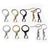 10pcs Earring Hooks Clips with Pinch Clasp for Earrings Stainless Steel Craft DIY Jewelry Making Accessories Findings