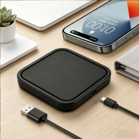 15W Fast Wireless Charger Mat with Heat Dissipation Holes Case Compatible Up To 3mm Safe Overnight Charging for Desktop
