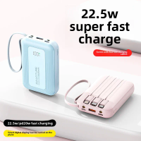 20000 MAh Large Capacity PD22.5W Fast Charging Power Bank with Built-in Battery Four-wire Mobile Power Supply External Battery