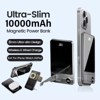 10000mAh Ultra Slim Power Bank for MagSafe,Magnetic Wireless 20W Fast Charging Portable Battery For iPhone Samsung Xiaomi iWatch