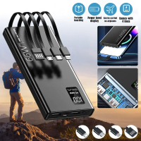 100000mAh Power Bank For Xiaomi iPhone Samsung 66W Super Fast Charging For 22.5W Built-in 4 Cables Portable Digital Powerbank