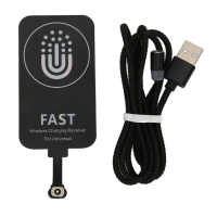 Protable Wireless Charger Adapter Receiver 10W Ultra Thin Type C Wireless Charging Patch with Magnetic Charging Cable for Phone