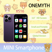 ONEMYTH XS16 Mini Smartphone 4G 3GB RAM 64GB ROM 3.0" Dual SIM 5MP Mobile Phone Support Play Store & WhatsApp