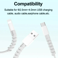 10PCS Spiral Cable Winder Protector Soft Silicone Cable Winder Clip Saver Cover For Android Phone Mouse Earphone Wire Protection