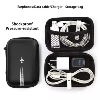 Cute Airplane Pattern Earphone Travel Storage Bag Charger Storage Case Phone For iPad Charger Charging Travel Cable Storage Box