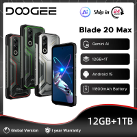 DOOGEE Blade20 Max Rugged Phone 36GB+1TB 6.6'' 120Hz Display 11800mAh Large Battery MTK Helio G100 64MP Camera Android 15 NFC