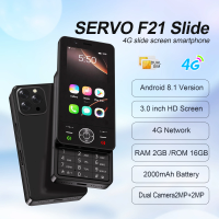 SERVO Android Slide Smart Mobile Phone 4G Dual SM Card Play Store 2GB+16GB WiFi Hotspot FM 3.0" Touch Screen Sliding Smartphones