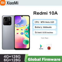 Xiaomi Redmi Smartphone 10A 6GB 128GB Original 6.53' HD Display Helio G25 Octa Core 13MP Fingerprint 5000mAh used phone