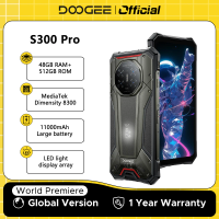 World Premiere DOOGEE S300 Pro Rugged Phone 48GB+512GB Dimensity 8300 6.78" FHD+ 11000mAh Battery 66W 200MP Camera Android 16