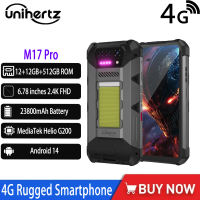 NEW Unihertz 8849 Hike 4G Rugged Smartphone 200 Meter Flashlight LED 23800mAh 24GB 512GB Helio G200 Processor Mobile Phone NFC