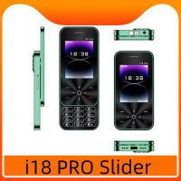 I18 pro Dual SIM Slider Mobile Phone 2.4" Screen 2G GSM MP3 MP4 Camera Magic Voice Flashlight Speed Dial FM Mini Lady Cell Phone