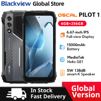 Blackview Oscal PILOT 1 Rugged phone 6.67-inch HD+ 90Hz Display 5W BOX Speaker 6GB 256GB Helio G81 CPU 15000mAh NFC Cellphone