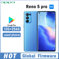 Global firmware OPPO Reno 5 pro 5G smartphone 12GB 256GB 6.55" 64MP Quadruple camera Dimensity 1000+ used phone