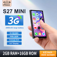 SERVO S27 Mini 3G WCDMA Mini Smartphone Dual SIM Face Unlock Android10.0 Google Play 2GB+16GB Small Smart Cellphone 4.0" Display