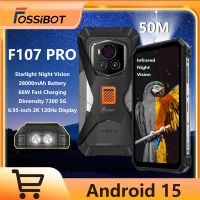 NEW Fossibot F107 PRO Rugged Phone Infrared Night Vision 28000mAh 66W Dimensity 7300 5G 50M Flashlight 12GB+512GB Android 15