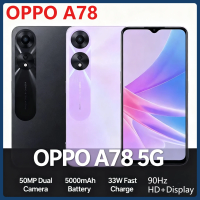 OPPO A78 Mobile Phone 5000mAh Long-Lasting Battery 33W Quick Charge 50MP Main Camera 90Hz HD+ Display Fingerprint & Face Unlock
