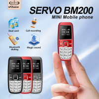 SERVO Button Mini Mobile Phones 0.66" Display 2G GSM Bluetooth Dialing Small Backup Cell Phone Magic Voice Blacklist Alarm Clock