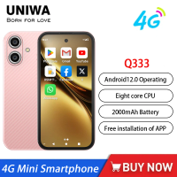 UNIWA Q333 3.58 Inch Mini Smartphone 4GB RAM 64GB ROM 4G Network Full Band 2000mAh Mobile Phone Google Play Store Face ID Small