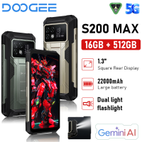 DOOGEE S200 Max Rugged Phone 6.72 120Hz 1.32" Rear Display Telephon Portable 36GB+512GB 22000mAh 66W Smartphone Android 15 NFC