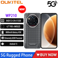 NEW OUKITEL WP210 Rugged Phone 6.7" MTK Dimensity 8200 NFC 36GB+512GB 8800mAh 45W 108MP Android15 5G WIFI6 120Hz IP68 Smartphone