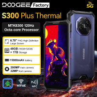 DOOGEE S300 Plus Thermal Imaging 5G Rugged Phone 6.78 FHD+120Hz 48GB+1TB Dimensity 8300 Octa-core 11000mAh Smartphon Android 16