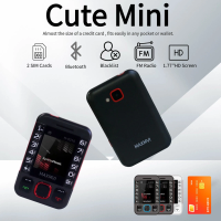 Pocket Phone For Kids Cheap Dual Sim Flashlight Speed Dial Blacklist GSM 2G Ultra Thin Palm Button Phone For Children Mini Size