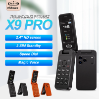 2026 SERVO X9 PRO Flip Button Mobile Phone 2G GSM 3 SIM Standby Magic Voice Speed Dial FM Radio 2.4" Display Fold Feature Phones