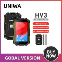 UNIWA HV3 IP67 Waterproof Smartphone 7.0 Inch FHD Android 9.0 4GB RAM 64GB ROM NFC Mobile Phone 13MP 8000mAh Battery Cellphone