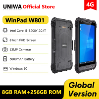 Hot Sales 8GB RAM 256GB ROM 8 Inch Tablet 1920*1200 FHD 450 nits Industrial Windows 10 Rugged Tablets PC 5000mAh 13MP NFC Reader