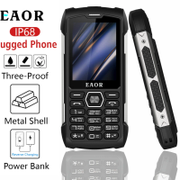 EAOR 2G Rugged 4000mAh Big Battery Power Bank 2.8 IPS large screen IP68 Waterproof 0.3M cam MTK feature Keypad mobile Phone