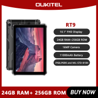 4G Rugged Tablet 10.1" HD Display RT9 24GB RAM 256GB Waterproof Tablet 11000mAh Battery Android 14.0 Oukitel Tablet PC