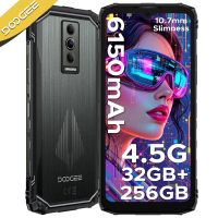 DOOGEE Blade10 Pro Rugged Phone 6.56" Display 10.7mm Ultra-thin 30GB(6+24)+256GB 5150mAh Battery 50MP Main Camera Smartphone NFC