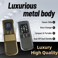 8800 Premium Vintage Classic Slider Senior Mobile Metal Body Magic Voice Dual SIM Blacklist Sturdy Large Button Feature Phone