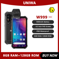 UNIWA W999 ATEX Explosion IP68 Walkie Talkie 6.3 Inch FHD Helio G99 8GB+128GB 4400mAh Smartphone Andriod NFC