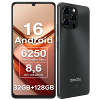 DOOGEE Note 58 Android 16 Smart Phone 6.75" HD+ 90Hz IPS Screen 6GB RAM 128GB ROM T7250 Octa-Core 6250mAh Large battery NFC