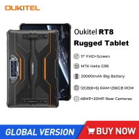 Oukitel RT8 Rugged 4G Tablets 11Inch FHD+ Display Octa Core 6GB+256GB Android 13 Tablet 20000mAh 33W 48MP Camera Support OTG NFC
