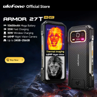 Ulefone Armor 27T 4G 10600mAh Rugged Phone Android 14 Smartphone 24GB +256GB 6.78"FHD+ 120Hz 64MP Night Vision Camera NFC