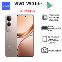 (2026 Newest Model) vivo V50 Lite 5G Global Edition Smartphone: 6.77-inch display, 6500mAh battery for extended battery life.