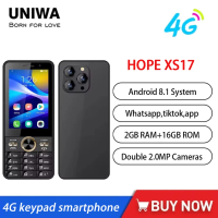 UNIWA HOPE XS17 4G 3.5 Inch Touch Screen Keypad Phone Smart Phone Android 8.1 2GB+16GB 2500mAh TikTok & Whatsapp Cellphone Cheap