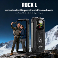 Blackview ROCK 1 Rugged Smartphone 6.56'' Dual Displays 15000mAh Battery 55W 8GB+256GB Cell Phone 16MP Camera 4G Android 16 NFC