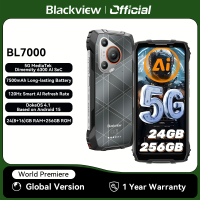 BLACKVIEW BL7000 5G AI Rugged Smartphone MTK 6300, 6.78" HD+2.4K Display 120Hz, 8GB + 256GB, 7500Amh Cerllphone Android 15