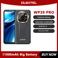 Oukitel WP39 PRO Rugged Smartphone Android 14,11000mAh,Dimensity 6300+ 5G,12GB+512GB,6.6"2.4K Screen,64MP Camera,NFC,Cell Phone