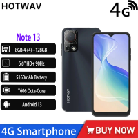 NEW HOTWAV Note 13 4G Smartphone Android 13 6.6 HD+ 90Hz T606 Octa-Core 4GB+128GB Mobile Phone 50MP AI Camera 5160mAh Battery