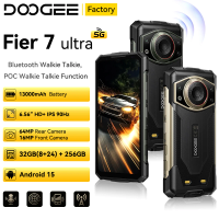 World premiere Doogee Fire 7 Ultra Rugged Phone 6.6" IPS Screen 64MP Octa-Core Smartphone 5G 32GB+256GB 13000mAh Android 15 NFC