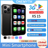 ONEMYTH XS15 Mini Smartphone Android 3.0-inch HD Display 2GB RAM 16GB ROM Dual SIM 3G Network Multi Color Small Phone