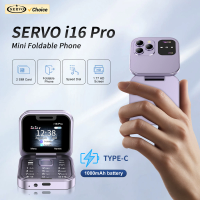 SERVO i16 Pro Flip Block Mobile Phone Dual SIM Cards 1.77" Screen Speed Dial Magic Voice Blacklist Mini Box Cellphone 3.5mm Jack