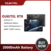 Oukitel RT8 114G Rugged Tablets FHD+Display Helio G99 Octa Core 6GB+256GB Android 14 20000mAh 33W 48MP+32MP NFC IP68 IP69K